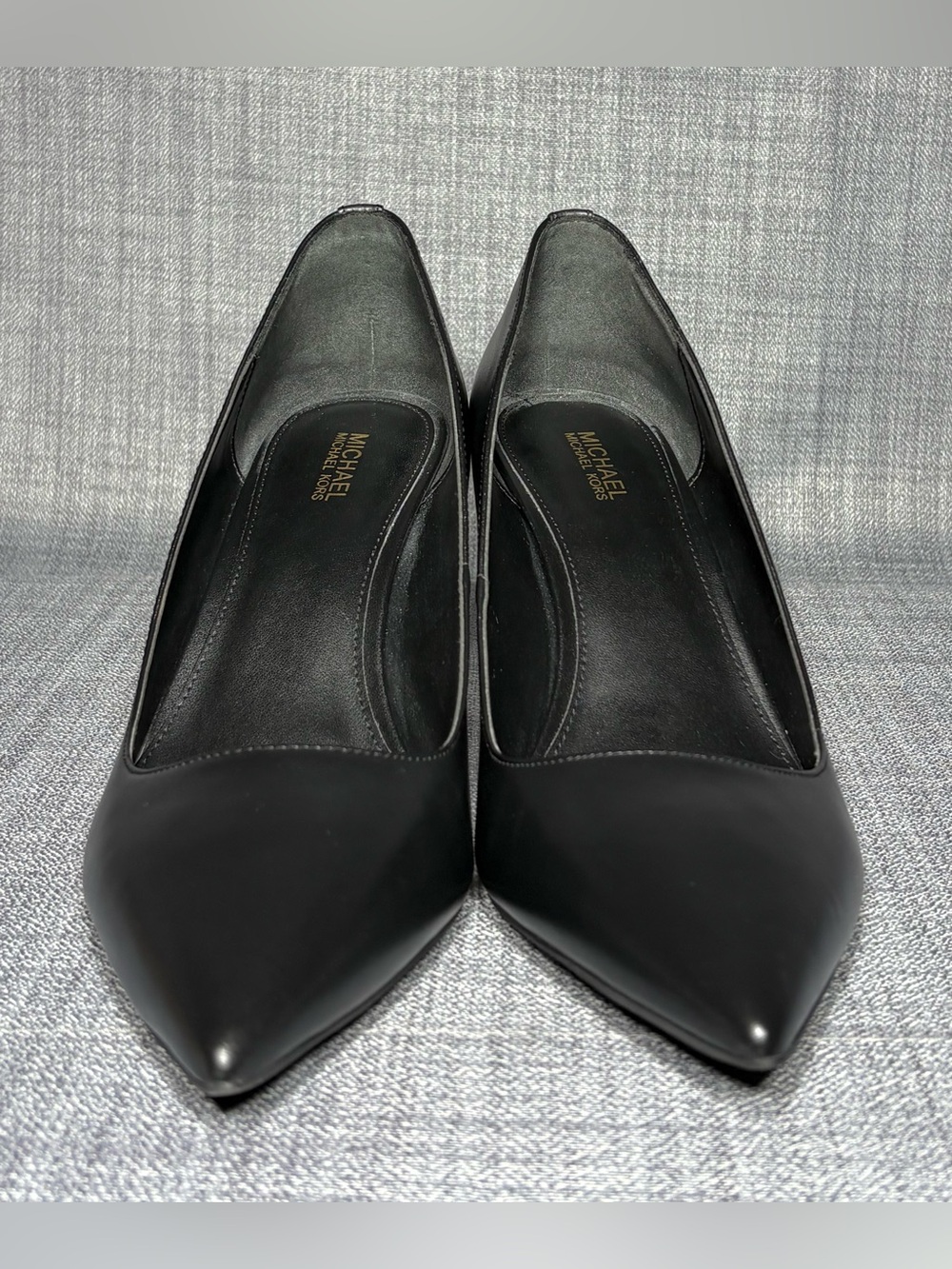 Michael Kors Alina Flex Pointed Toe Pumps Black Leather Size 9M - Picture 3 of 7